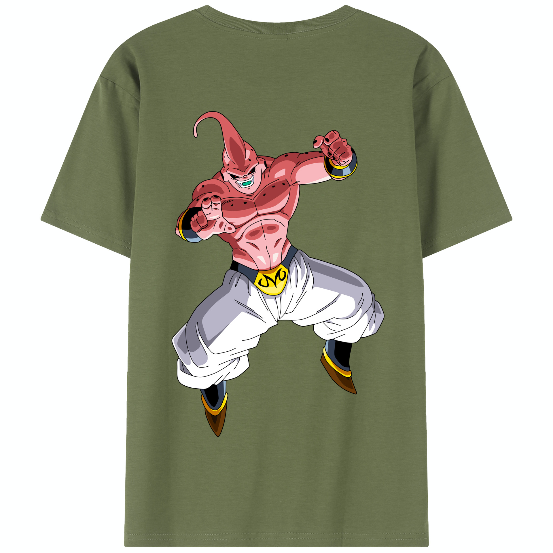 （画像用） ドラゴンボール 魔人ブウ DRAGON BALL Majin Buu 綿100％半袖Tシャツ（背面プリント）